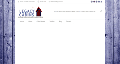 Desktop Screenshot of legacycabins.com